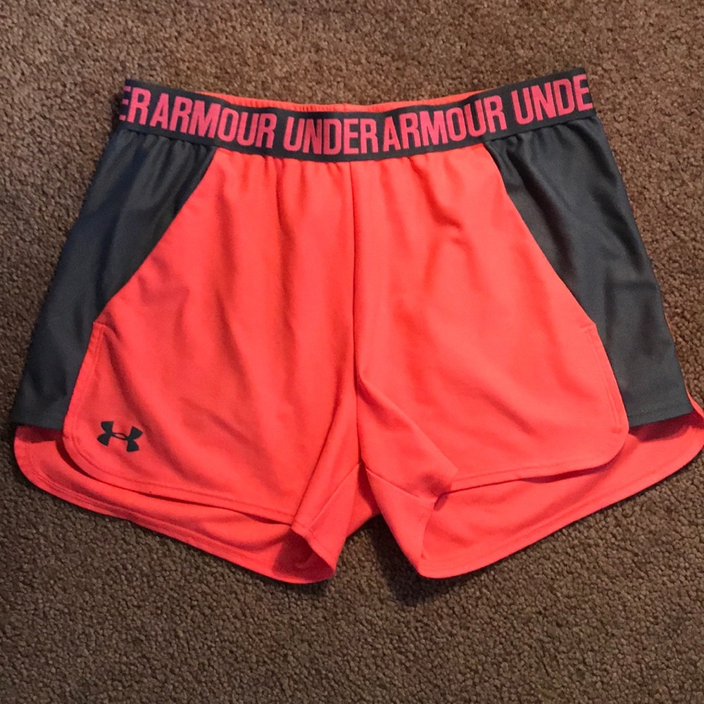 Pink and Gray Running Shorts
